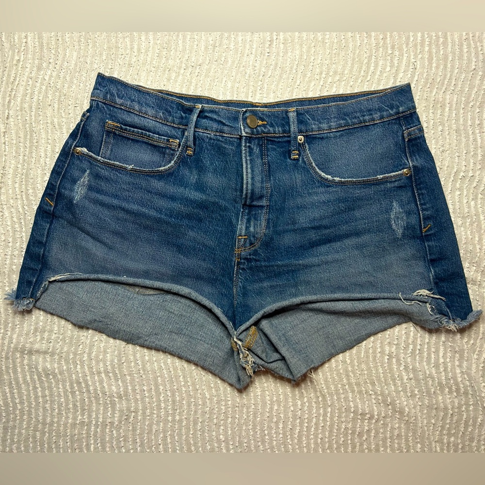 Good American Denim Micro Shorts Size 10 / 30 Jean Short Shorts Western Jeans